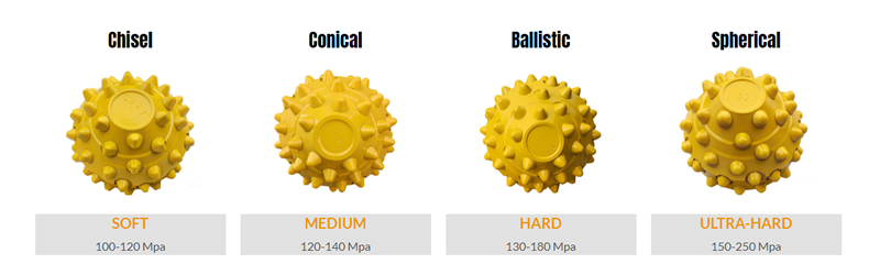 Roller bit for hard rock drilling in piling work
