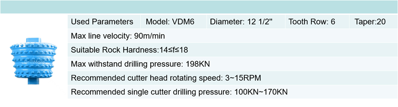 RBM Carbide Drill Bits Raise Boring Roller Cutter 12 1/2
